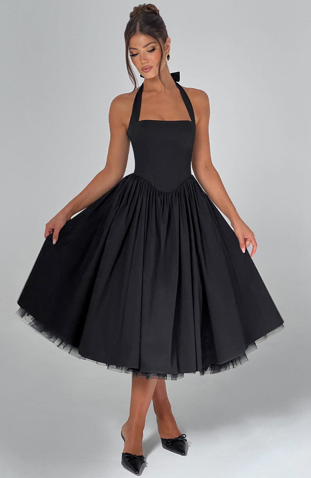 Womens Wedding Guest Dress | Halter Floral Dress