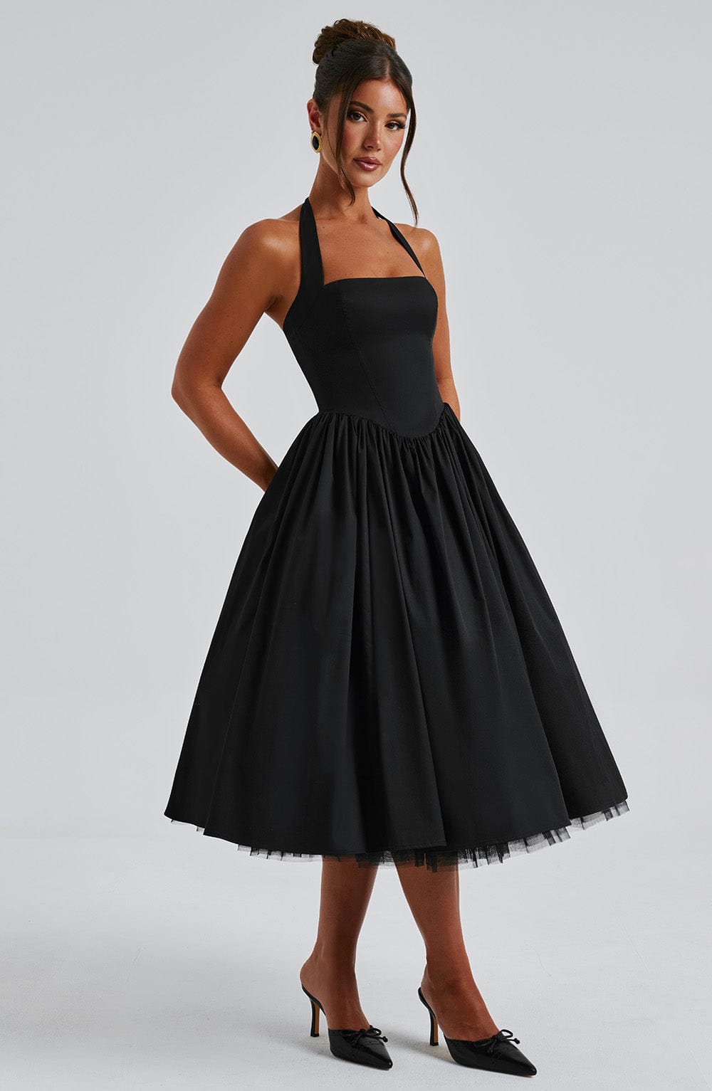 Womens Wedding Guest Dress | Halter Floral Dress