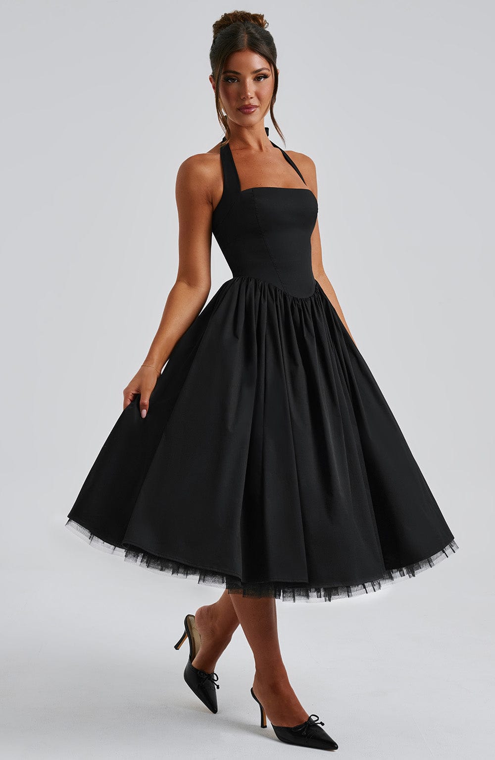Womens Wedding Guest Dress | Halter Floral Dress