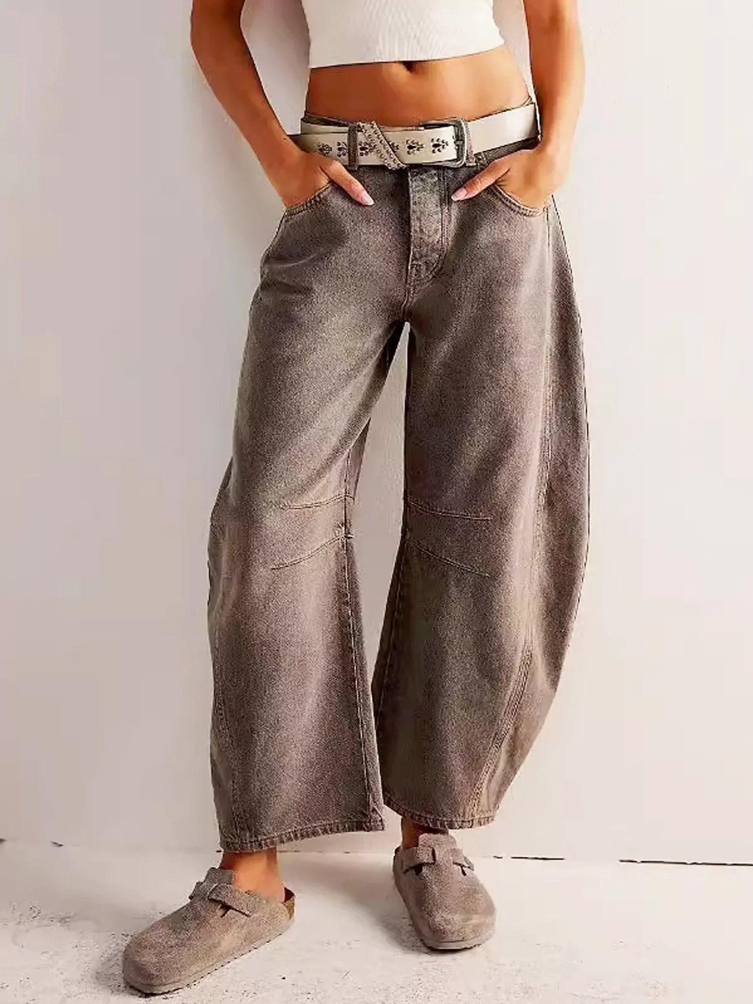 Womens Leopard-Print Jeans | Trendy