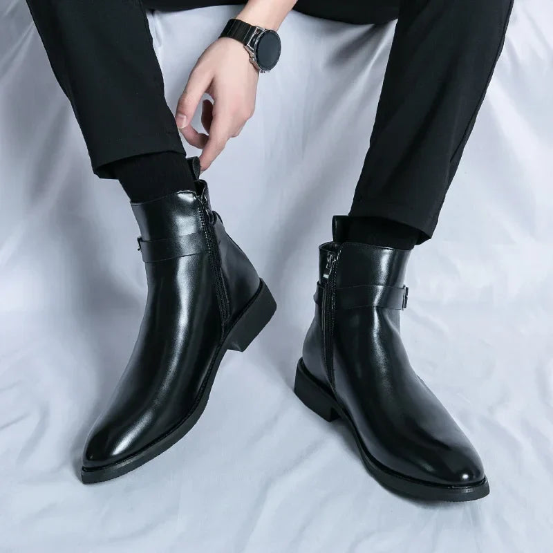 Mens Chelsea Boots | Sleek Classic with Side Zipper