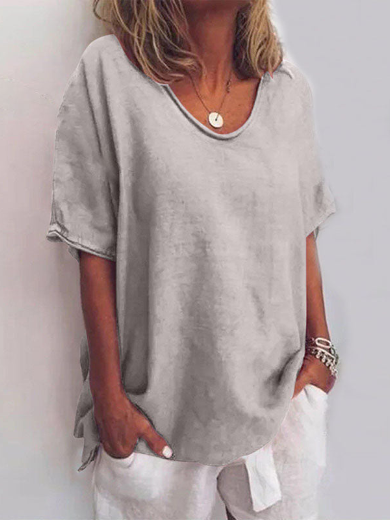 Blouse Décontractée Femme | Manches Courtes
