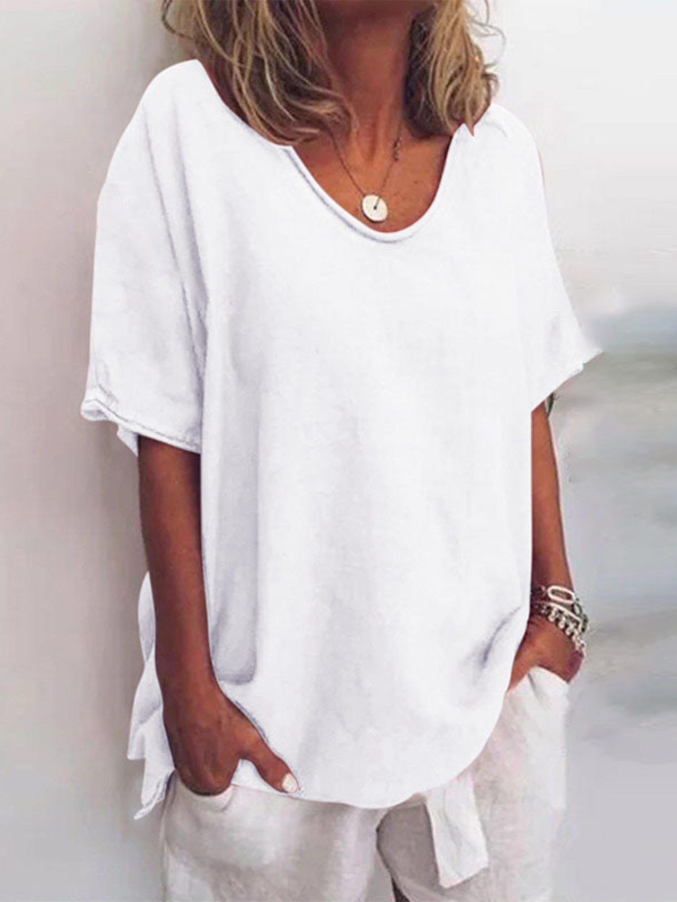 Blouse Décontractée Femme | Manches Courtes