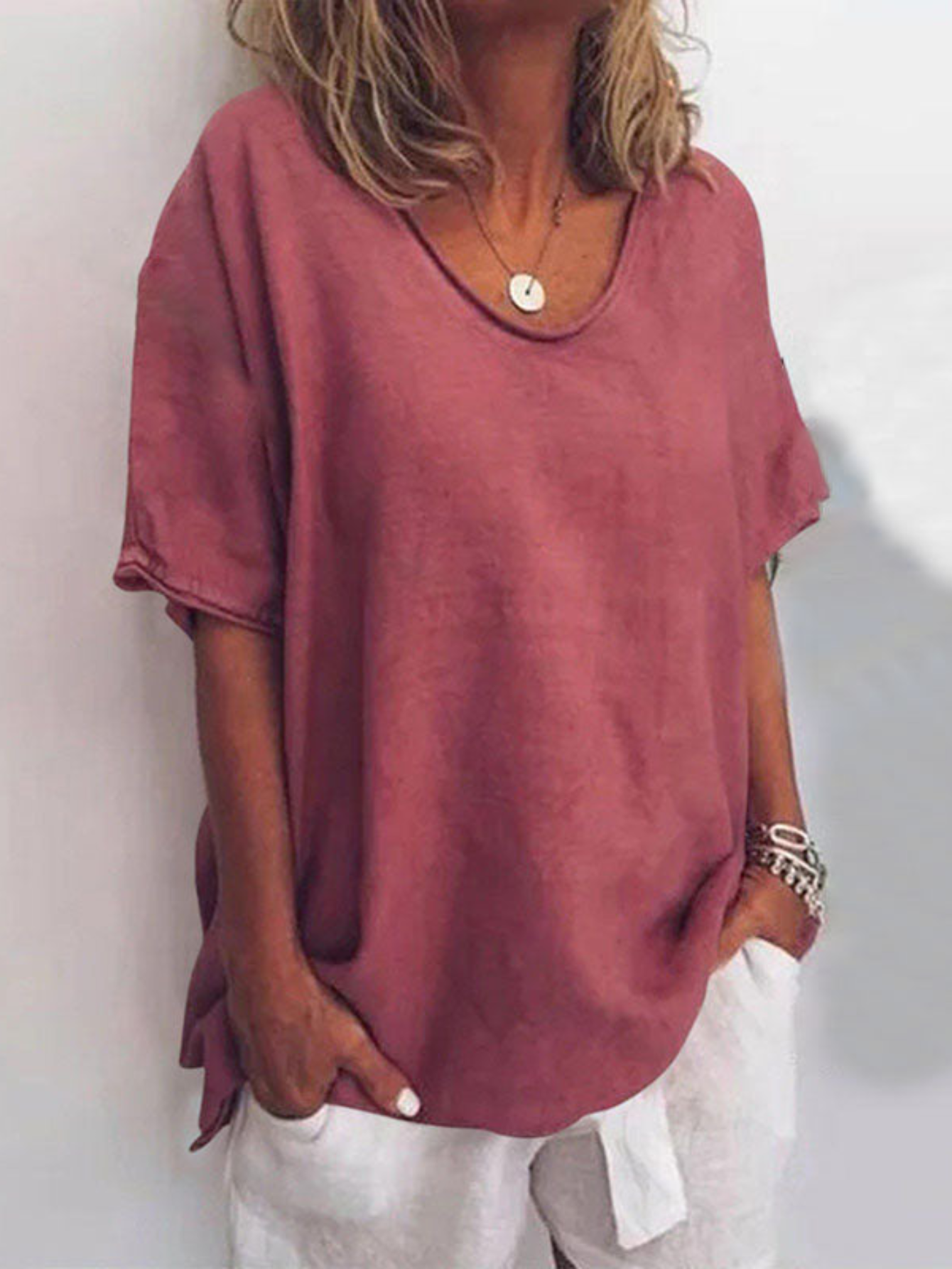 Blouse Décontractée Femme | Manches Courtes