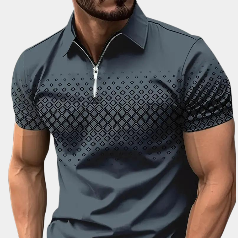 Polo A Imprimé Graphique Pour Hommes | Décontracté
