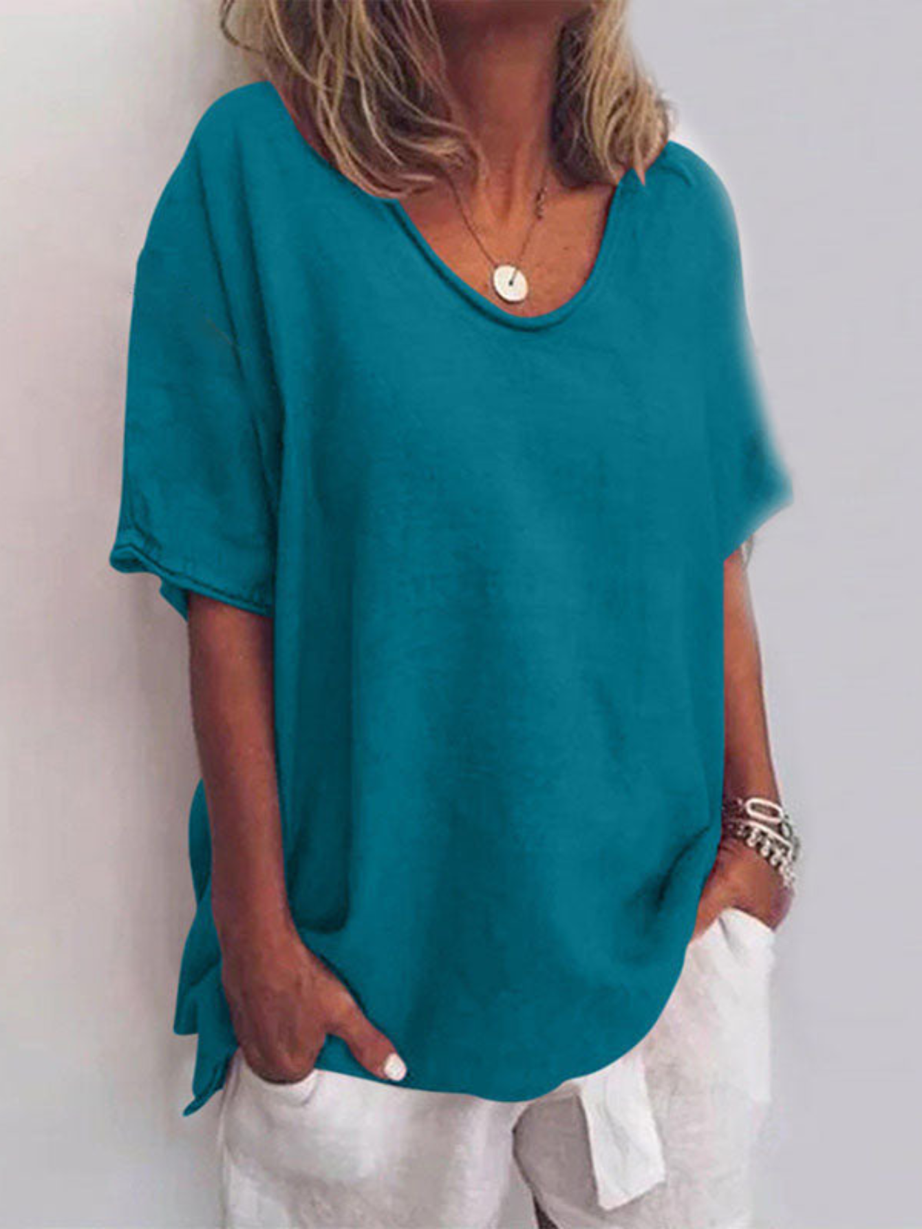 Blouse Décontractée Femme | Manches Courtes