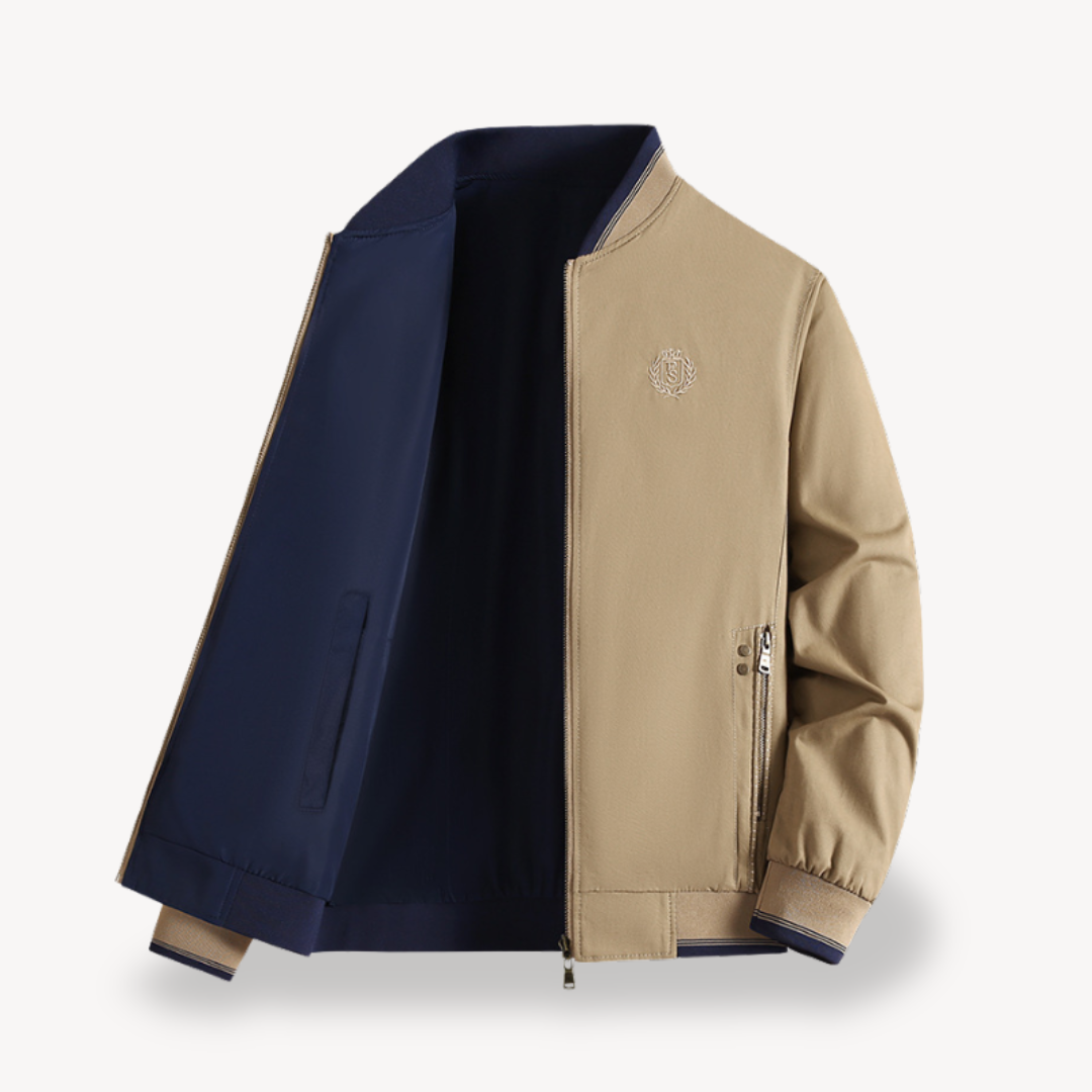 Veste Bomber Réversible Stylée Pour Hommes | Harrington de Printemps