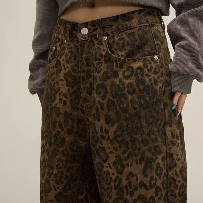 Jeans Femme à Imprimé Léopard Stylé | Tendance
