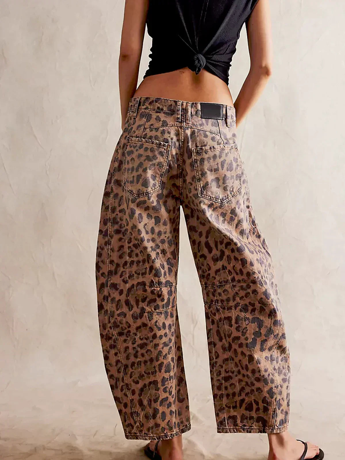 Womens Leopard-Print Jeans | Trendy