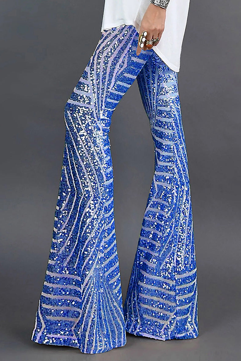 Pantalons Évasés A Paillettes Pour Femmes | Glamour