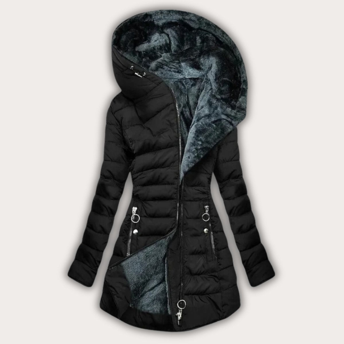 Womens Puffer Jacket | Asymmetrical