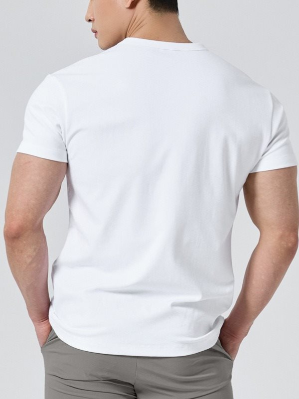 T-shirt décontracté ample pour homme | Couleur unie
