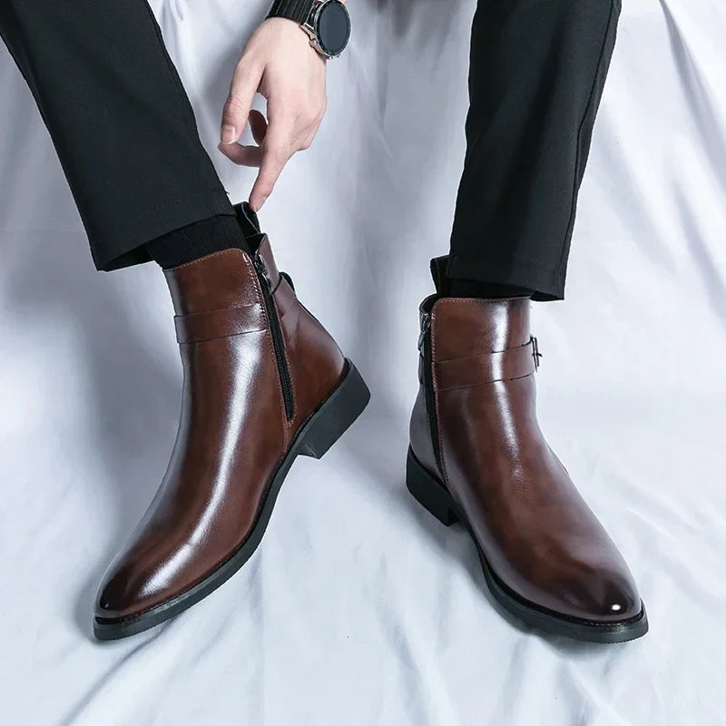Mens Chelsea Boots | Sleek Classic with Side Zipper
