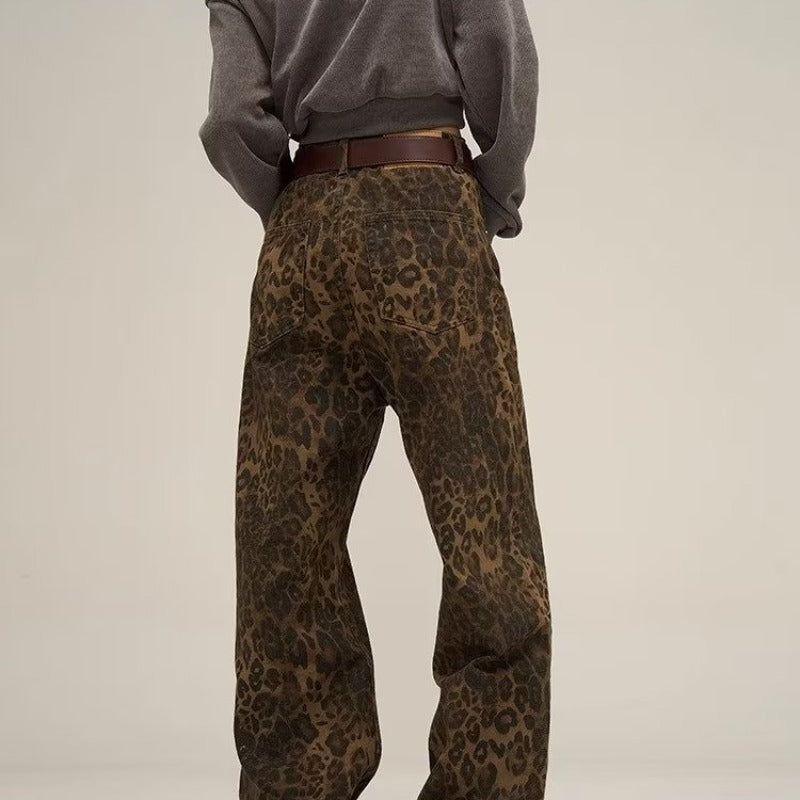 Jeans Femme à Imprimé Léopard Stylé | Tendance