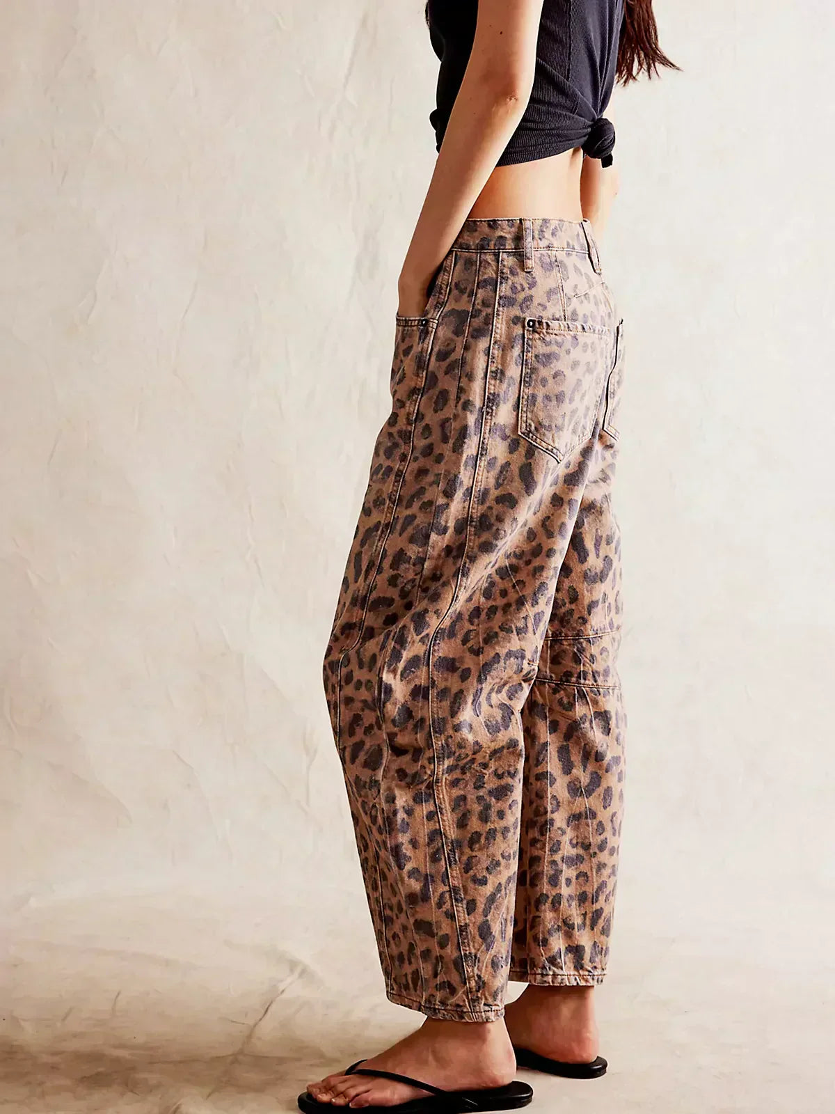 Womens Leopard-Print Jeans | Trendy