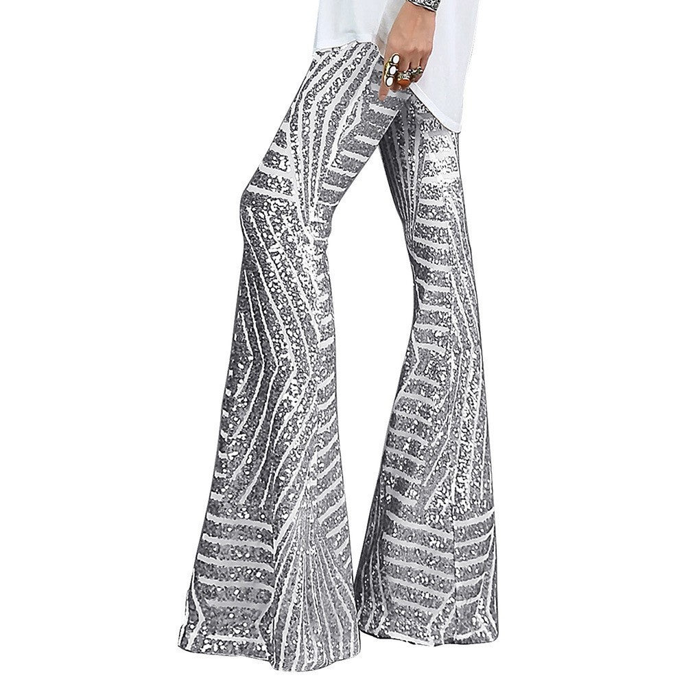 Pantalons Évasés A Paillettes Pour Femmes | Glamour