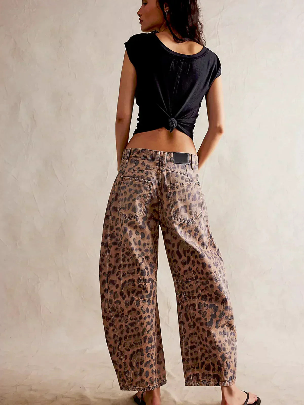 Womens Leopard-Print Jeans | Trendy