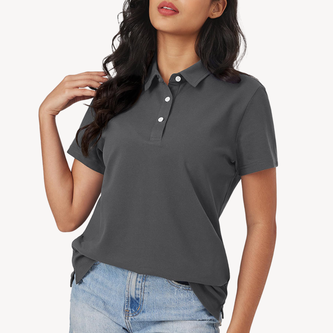 Polo Classique Décontracté Pour Femmes | Manches Courtes