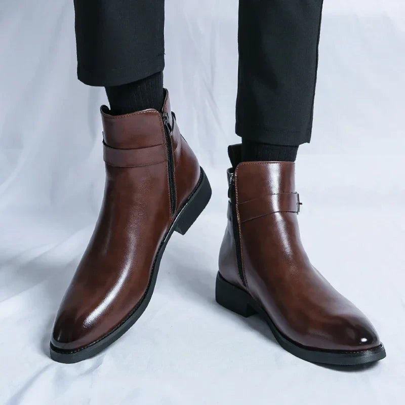 Mens Chelsea Boots | Sleek Classic with Side Zipper