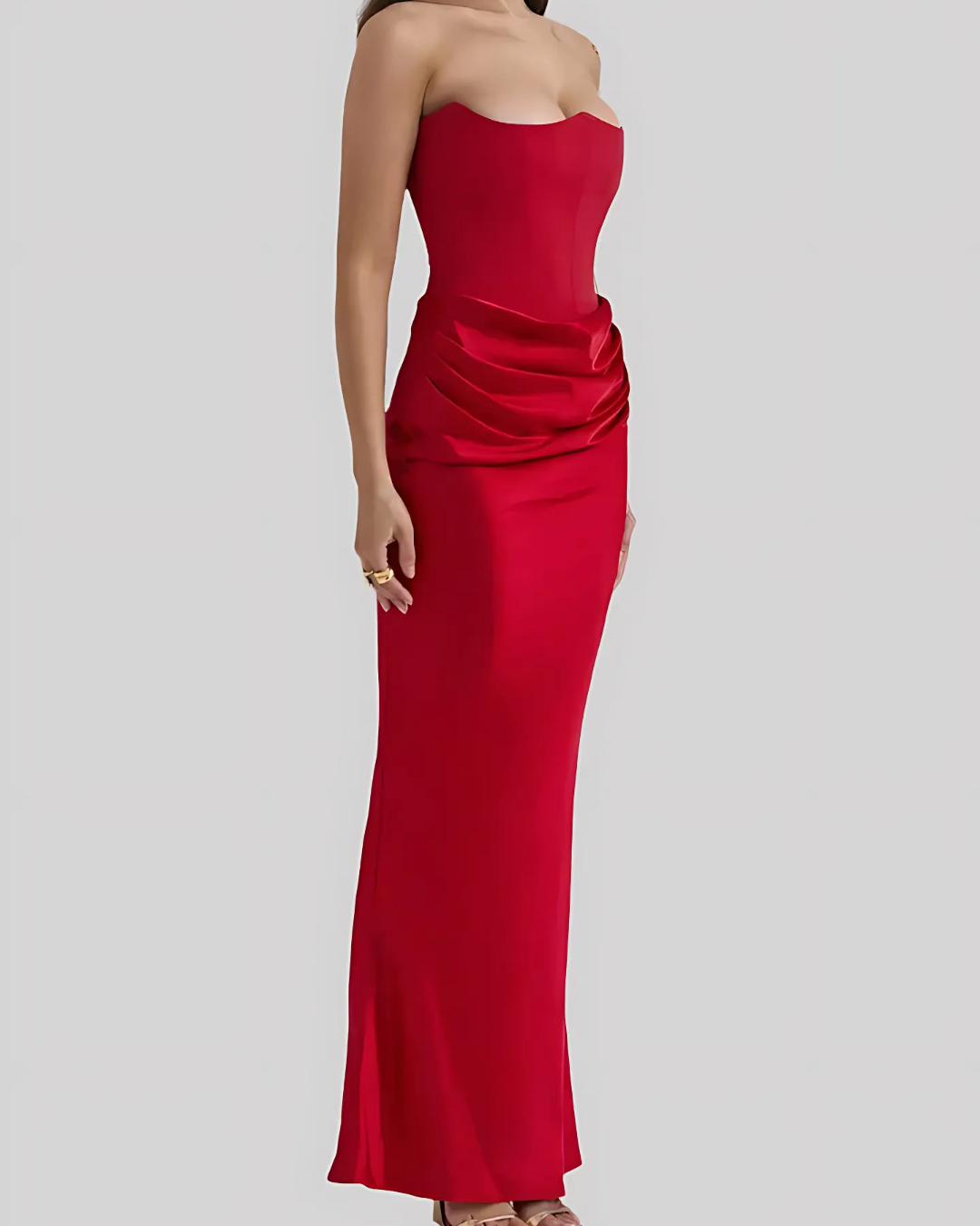 Womens Wedding Guest Dress | Strapless Maxi Dress
