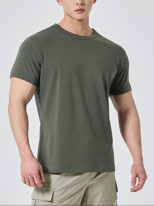 T-shirt décontracté ample pour homme | Couleur unie