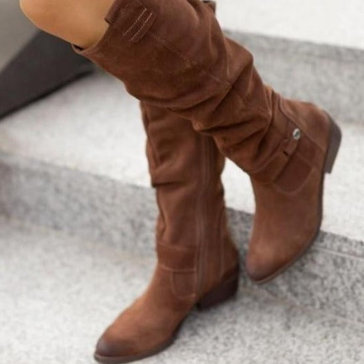 Elegant Knee-High Boots for Women | Low Heel