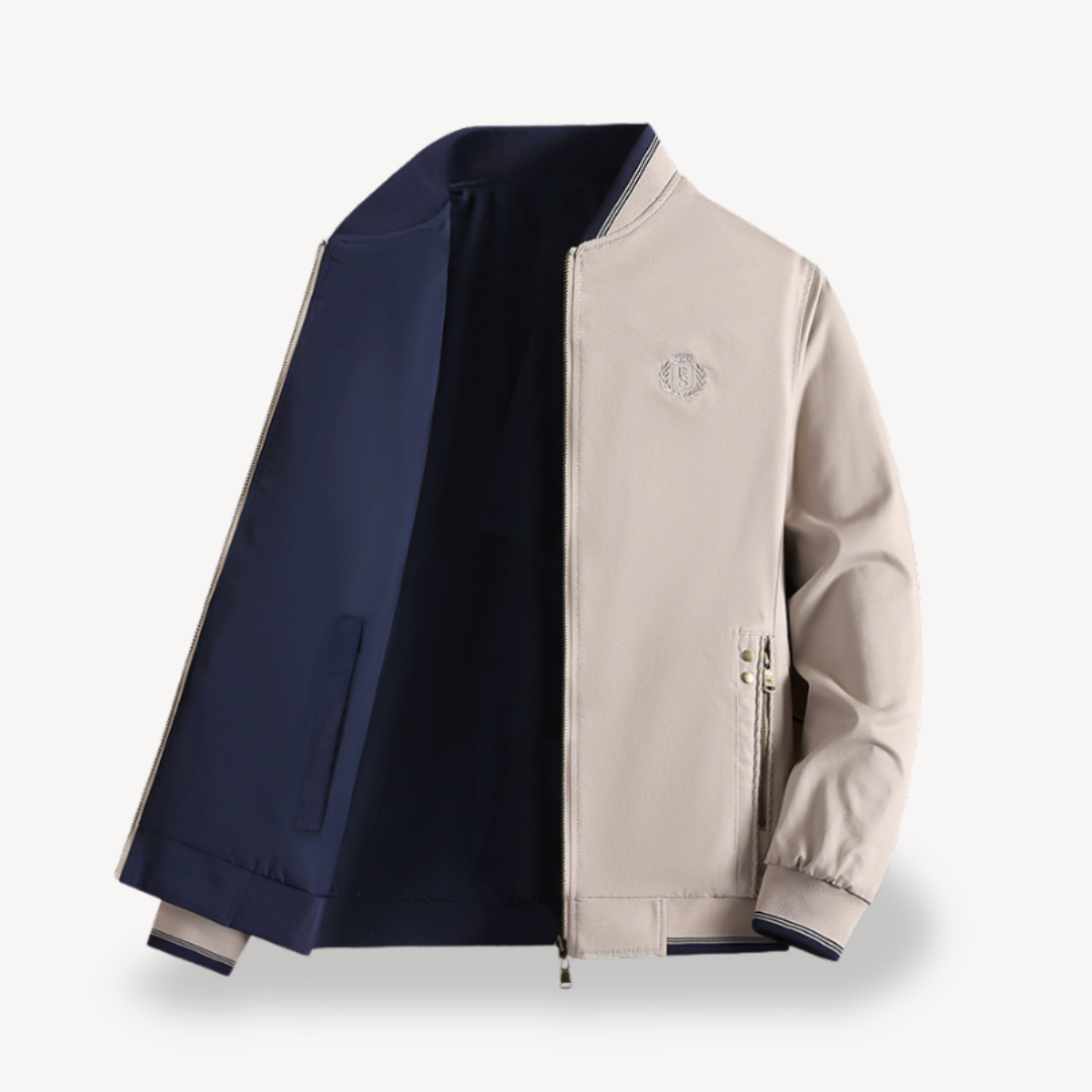 Veste Bomber Réversible Stylée Pour Hommes | Harrington de Printemps