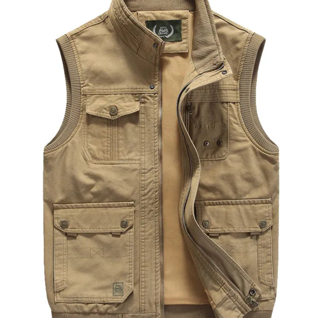 Gilet Vintage Multi-Poches pour Homme | Sans Manches