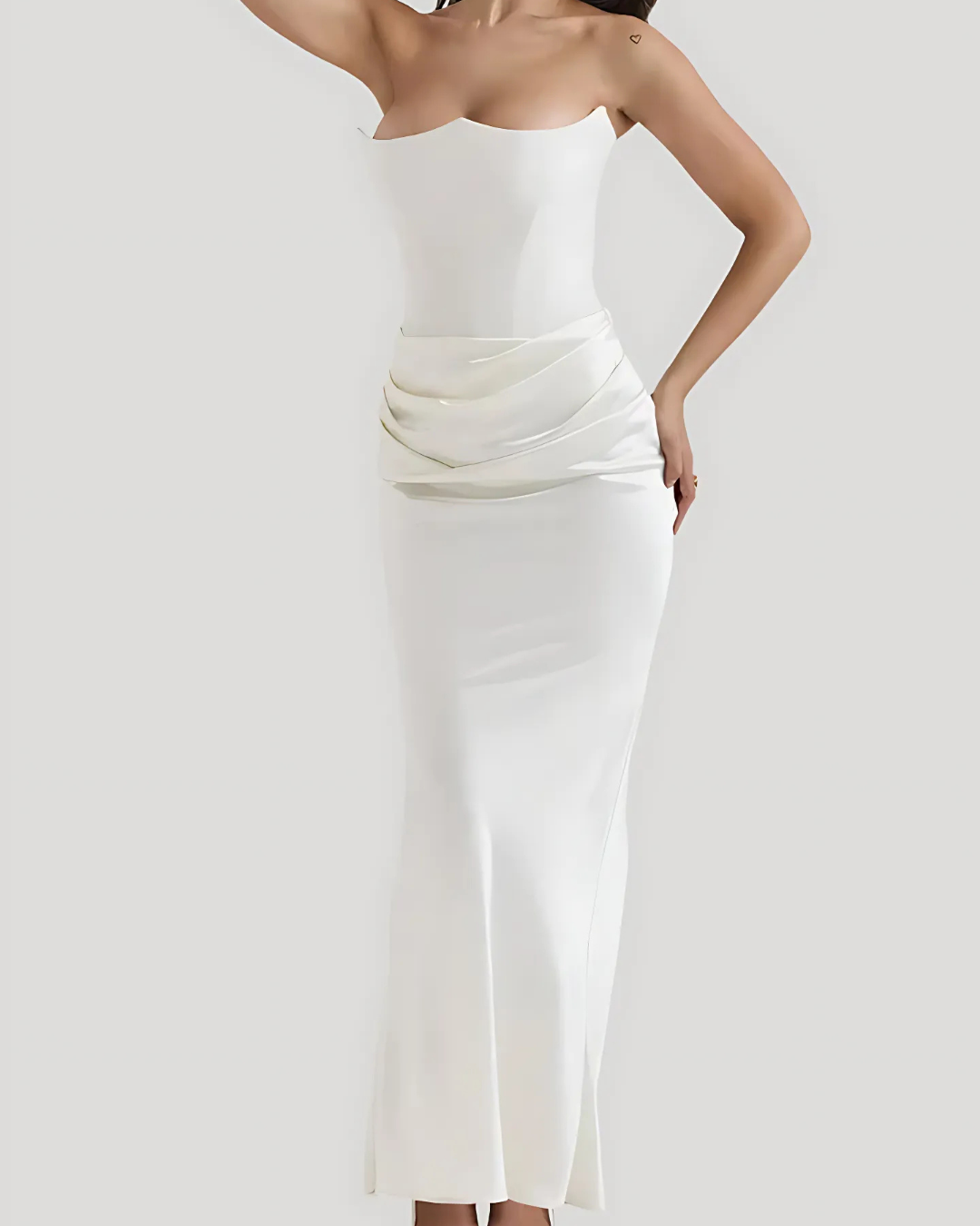 Womens Wedding Guest Dress | Strapless Maxi Dress