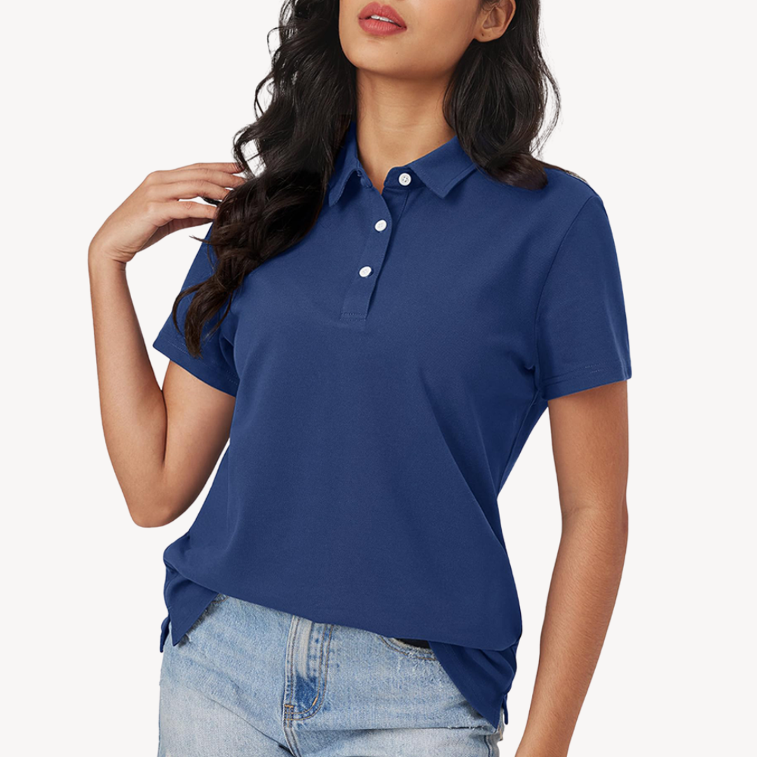 Polo Classique Décontracté Pour Femmes | Manches Courtes