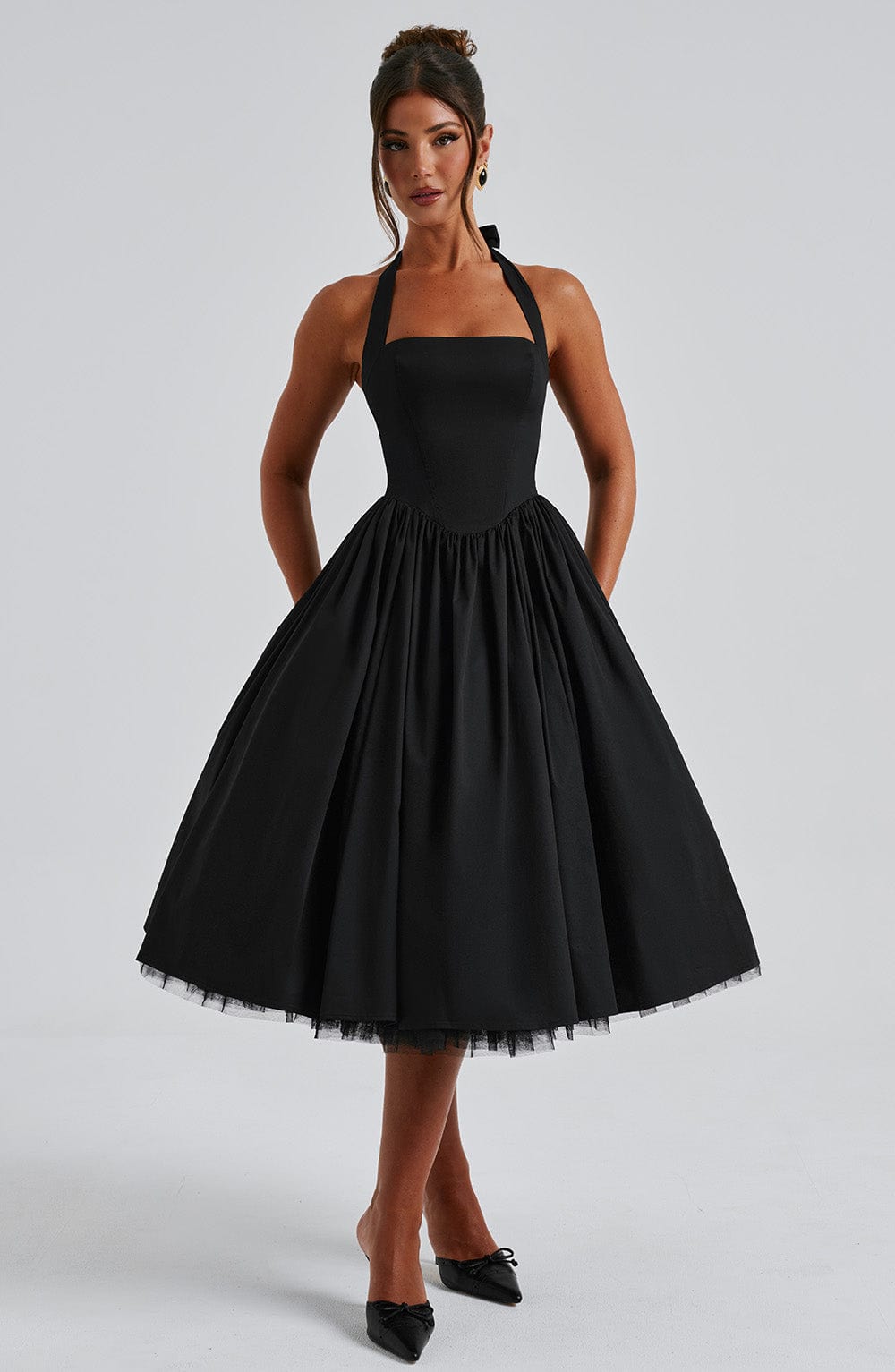 Womens Wedding Guest Dress | Halter Floral Dress