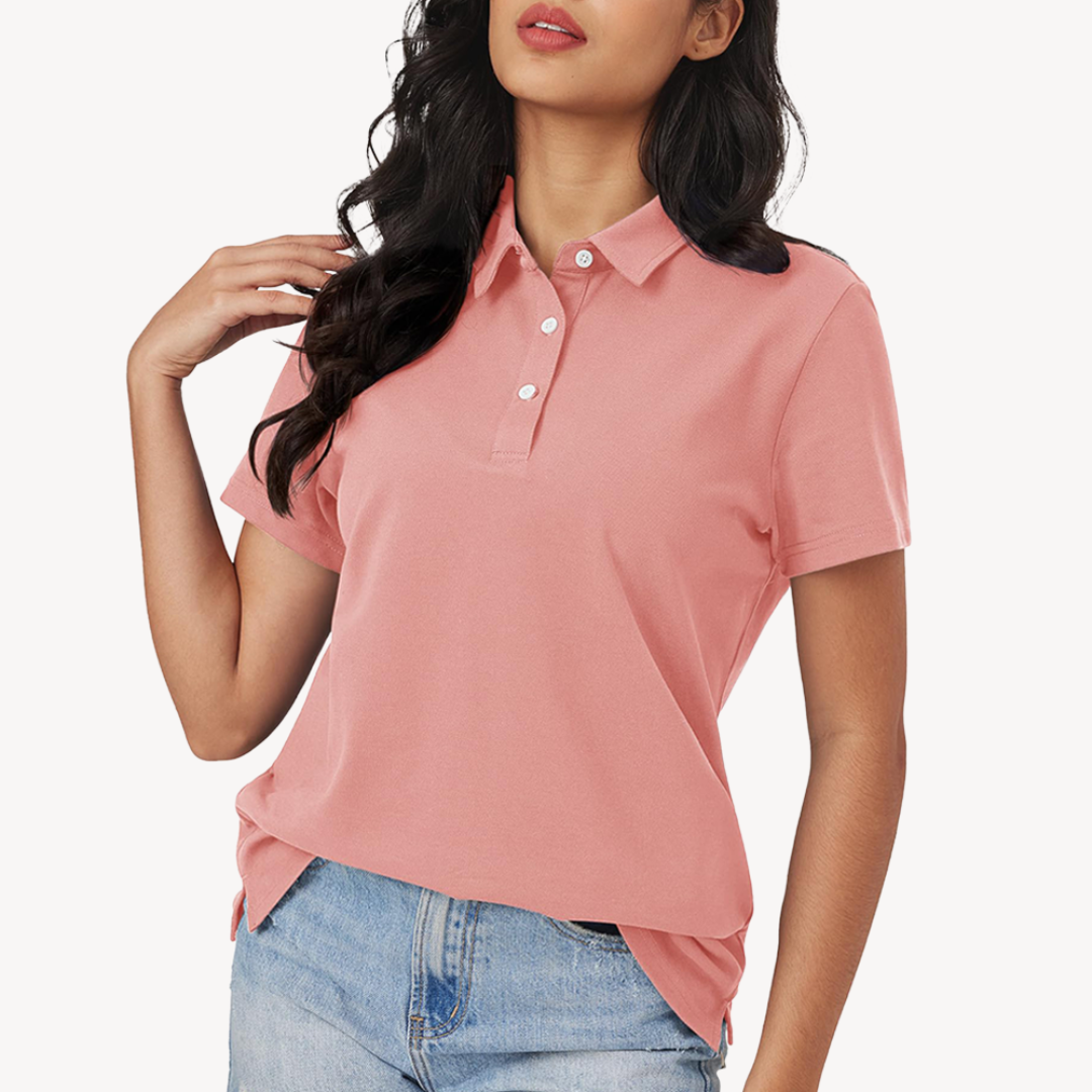 Polo Classique Décontracté Pour Femmes | Manches Courtes