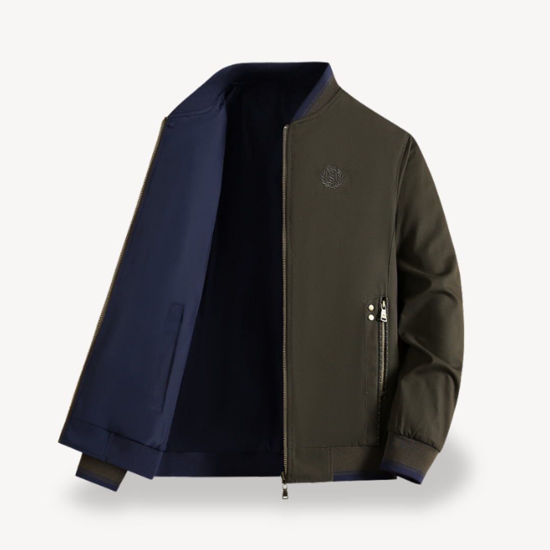 Veste Bomber Réversible Stylée Pour Hommes | Harrington de Printemps