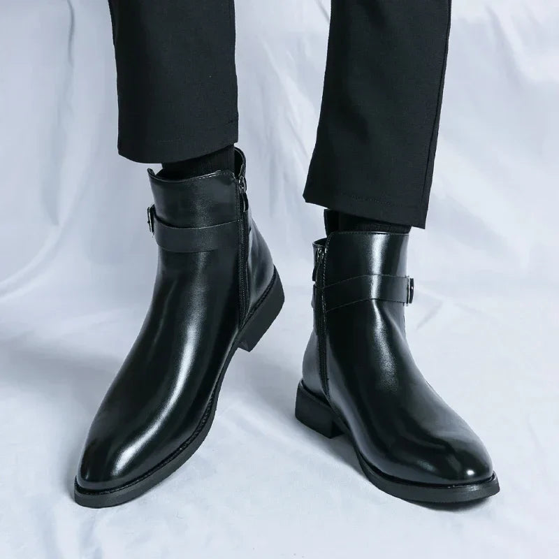 Mens Chelsea Boots | Sleek Classic with Side Zipper