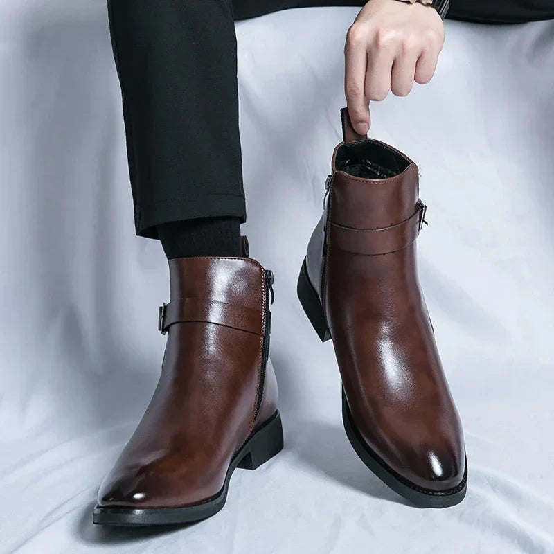 Mens Chelsea Boots  | Sleek Classic with Side Zipper
