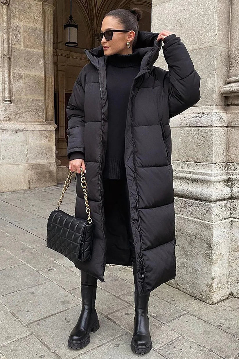 Women’s Stylish Long Puffer Coat | Winter