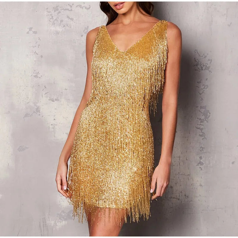 Women’s Sequin Feather Mini Dress | Glamorous