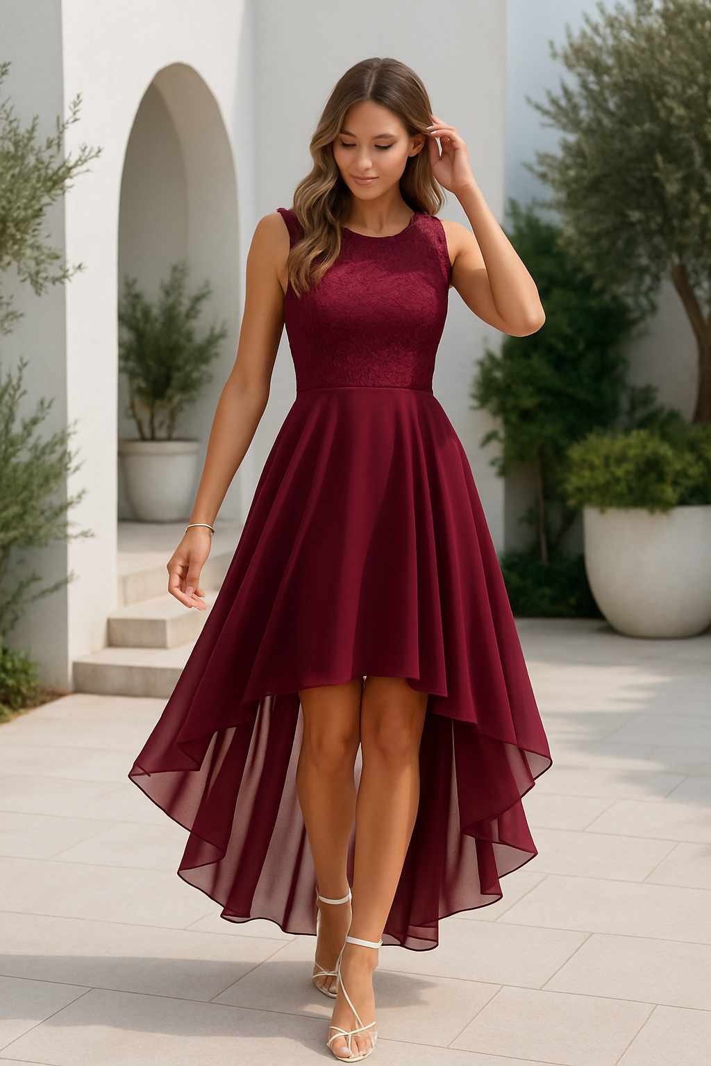 Womens Wedding Guest Dress | Asymmetric Dress Midi