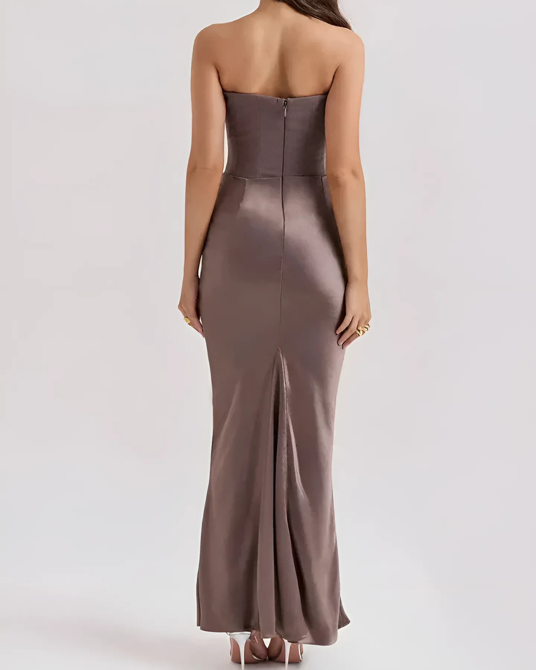 Womens Wedding Guest Dress | Strapless Maxi Dress