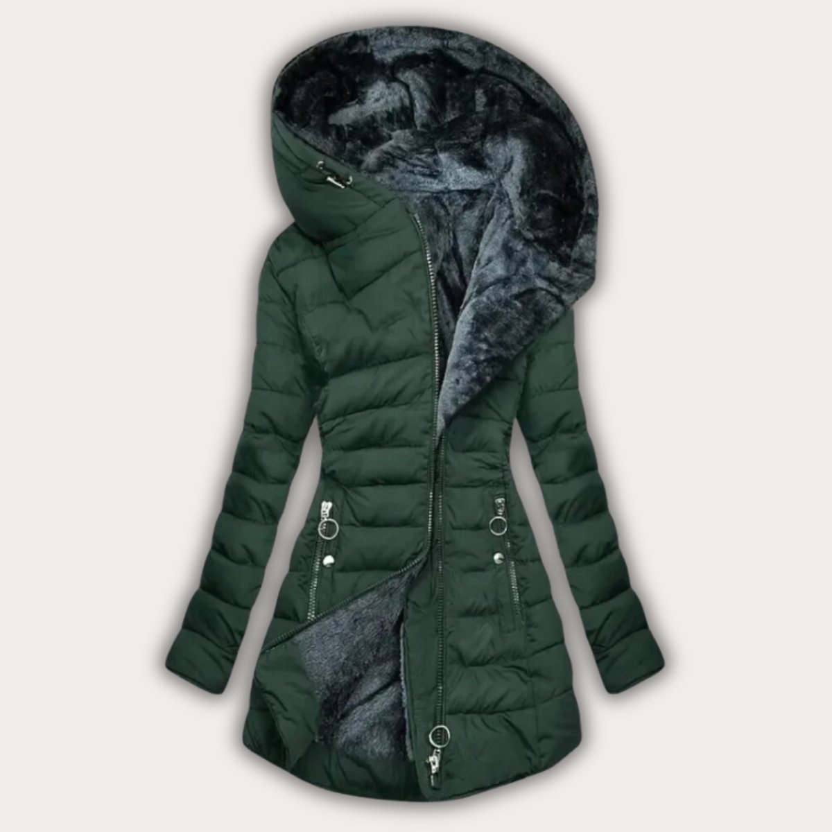 Womens Puffer Jacket | Asymmetrical